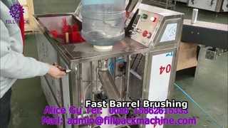 2147 J5 Croatia Máy đánh răng thùng hai trạm loại bỏ nắp bán tự động