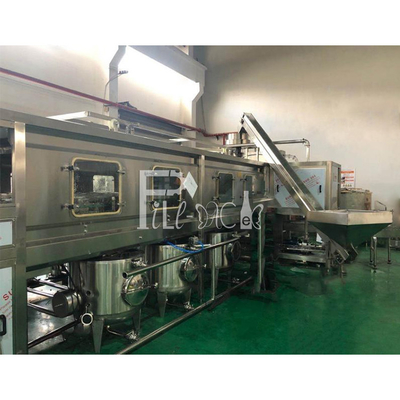 Dây chuyền sản xuất máy đóng chai nước khoáng 1200bph Hoàn thành Máy chiết rót nước đóng chai 5 Gallon / 20L nhà cung cấp