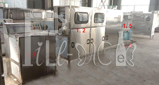 Hệ thống dây chuyền máy chiết rót nước 200BPH 5 gallon 18.9L Semi Aurto nhà cung cấp