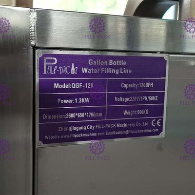 3,4 * 0,78 * 1,95m 3 Trong 1 Dây chuyền chiết rót Gallon 120 nhà cung cấp