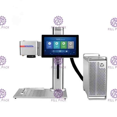 Máy in laser máy tính để bàn 20W để đánh dấu ngày và mã hàng loạt trên hộp và chai rượu vang nhà cung cấp