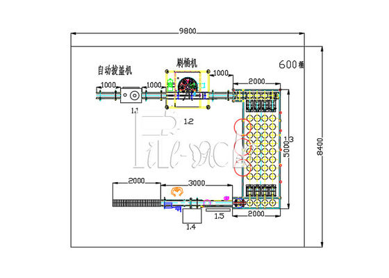 Chai nhựa 18,9 lít 600BPH Dây chuyền chiết rót nhà cung cấp
