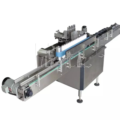 Máy dán nhãn chai keo lạnh 3000BPH Hoàn toàn tự động Tròn thẳng Ngang