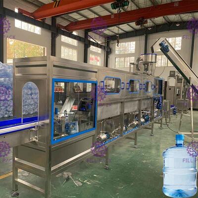 Một con đường 380v Máy làm đầy gallon nước tinh khiết rửa 200bph