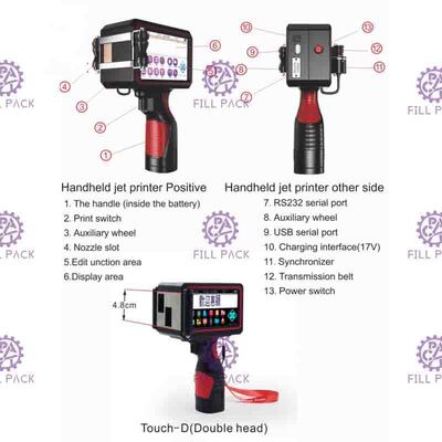 Máy in mã di động Máy in phun cầm tay để in ngày và in hàng loạt