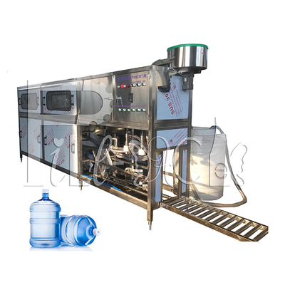 Dây chuyền chiết rót nước đóng chai tự động 5 gallon Thùng giặt Dây chuyền máy đóng nắp chiết rót